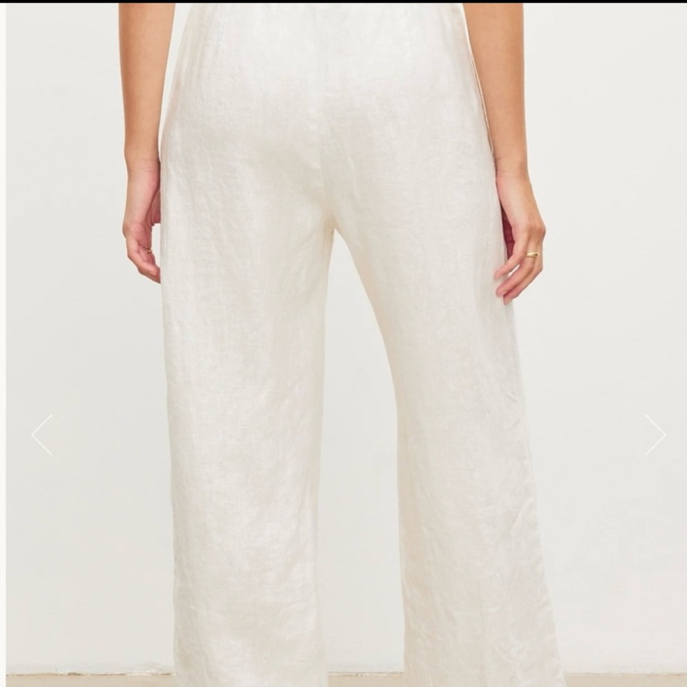 Velvet by Graham and Spencer‎ Linen Pants Cream Drawstring Women's XL - Picture 3 of 9